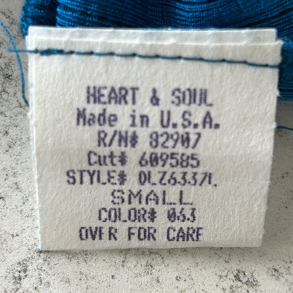 NWT 90s Blue Metallic Dress Heart and Soul Small Vintage Sleeveless Y2K USA Made - Picture 6 of 7